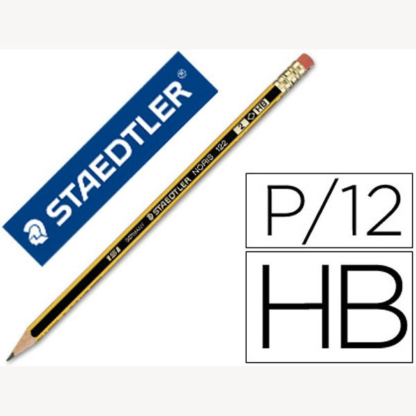 LAPICES DE GRAFITO STAEDTLER NORIS CON GOMA UNIDAD 73093 LAPICES DE GRAFITO STAEDTLER NORIS CON GOMA UNIDAD 73093