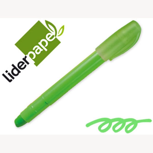 MARCADOR DE CERA GEL LIDERPAPEL FLUORESCENTE VERDE 74321 MARCADOR DE CERA GEL LIDERPAPEL FLUORESCENTE VERDE 74321