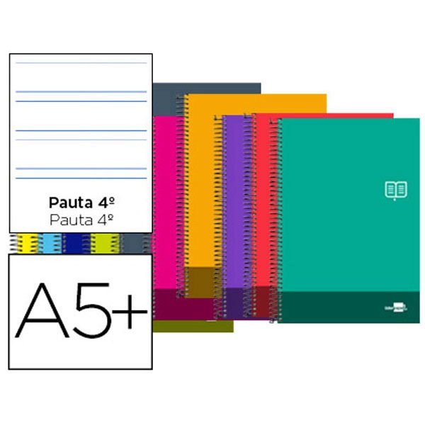 BLOC ESPIRAL LIDERPAPEL 4º DISCOVER TAPA CARTONCILLO 80 H 80G PAUTA ANCHA 3,5MM CON MARGEN 74883 BLOC ESPIRAL LIDERPAPEL 4º DISCOVER TAPA CARTONCILLO 80 H 80G PAUTA ANCHA 3,5MM CON MARGEN 74883