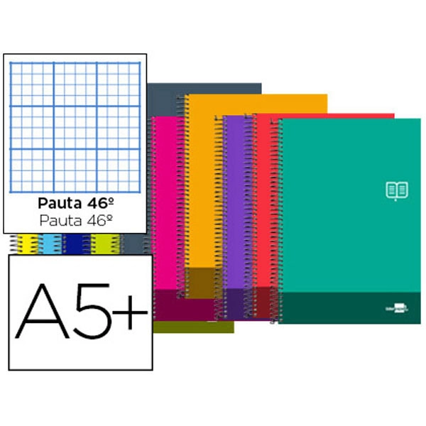 BLOC ESPIRAL LIDERPAPEL 4º DISCOVER TAPA CARTONCILLO 80 H 80G RAYADO Nº 46 COLORES SURTIDOS 74886 BLOC ESPIRAL LIDERPAPEL 4º DISCOVER TAPA CARTONCILLO 80 H 80G RAYADO Nº 46 COLORES SURTIDOS 74886