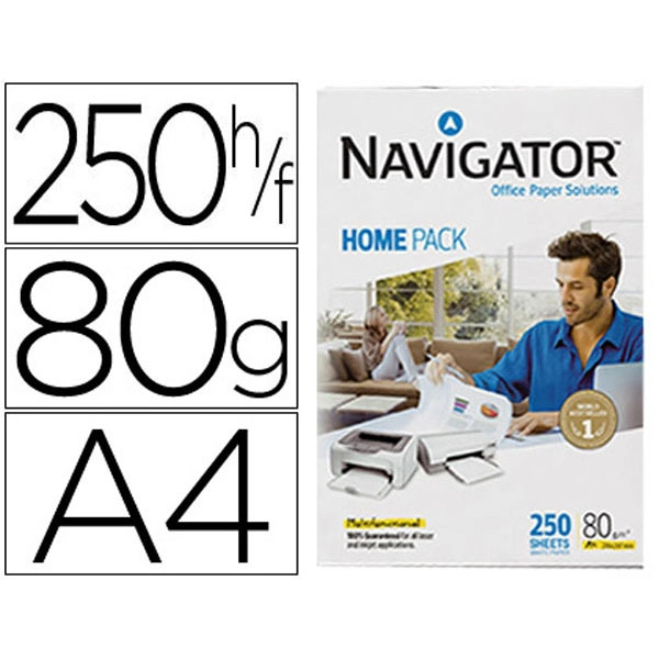 PAPEL NAVIGATOR A4 80GR 250HJ HOME PACK 75074 PAPEL NAVIGATOR A4 80GR 250HJ HOME PACK 75074