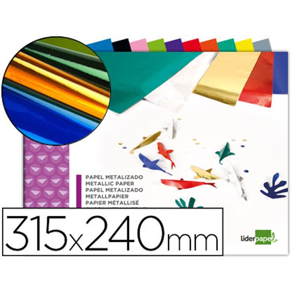 BLOC TRABAJOS MANUALES LPP PAPEL METALIZADO 240X315 MM 10 HJ COLORES SURTIDOS 75127 BLOC TRABAJOS MANUALES LPP PAPEL METALIZADO 240X315 MM 10 HJ COLORES SURTIDOS 75127