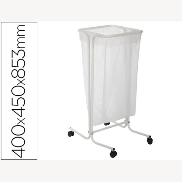SOPORTE CEP P/ BOLSAS DE BASURA DE 110 LITROS EN PLASTICO Y ACERO CON RUEDAS 400X450X853 MM 75937 SOPORTE CEP P/ BOLSAS DE BASURA DE 110 LITROS EN PLASTICO Y ACERO CON RUEDAS 400X450X853 MM 75937