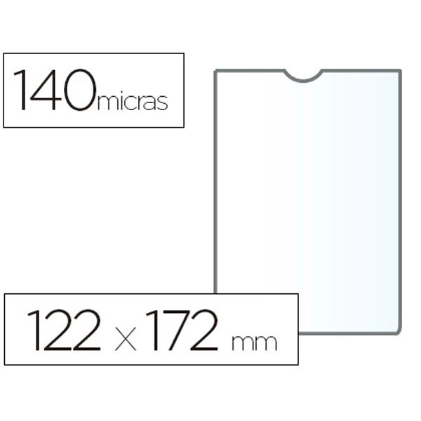 FUNDA PORTADOCUMENTO ESSELTE TRANSPARENTE PLASTICO 140 MICRAS TAMAÑO 122X172 MM 76145 FUNDA PORTADOCUMENTO ESSELTE TRANSPARENTE PLASTICO 140 MICRAS TAMAÑO 122X172 MM 76145