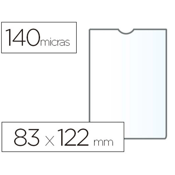 FUNDA PORTADOCUMENTO ESSELTE PLASTICO TRANSPARENTE 140 MICRAS TAMAÑO 83X122 MM 76148 FUNDA PORTADOCUMENTO ESSELTE PLASTICO TRANSPARENTE 140 MICRAS TAMAÑO 83X122 MM 76148