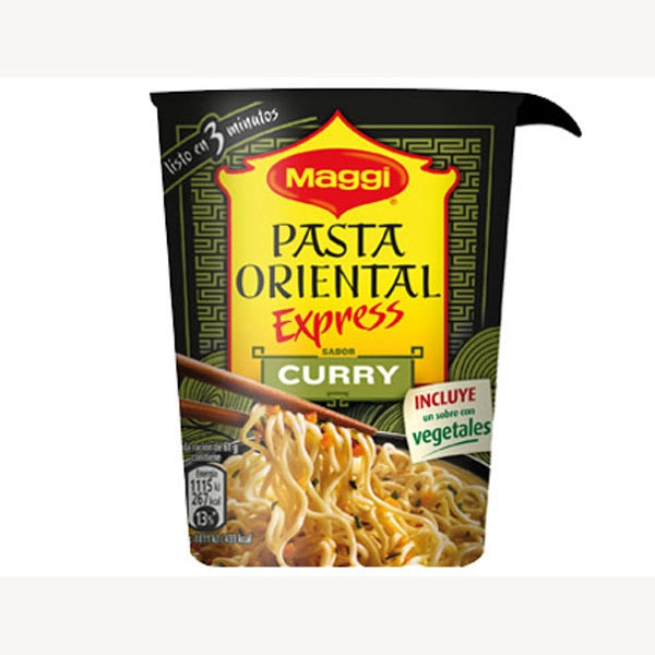 PASTA ORIENTAL MAGGI CUP CURRY RACION INDIVIDUAL CALENTAR EN MICROONDAS Y LISTO 61 G 76243 PASTA ORIENTAL MAGGI CUP CURRY RACION INDIVIDUAL CALENTAR EN MICROONDAS Y LISTO 61 G 76243