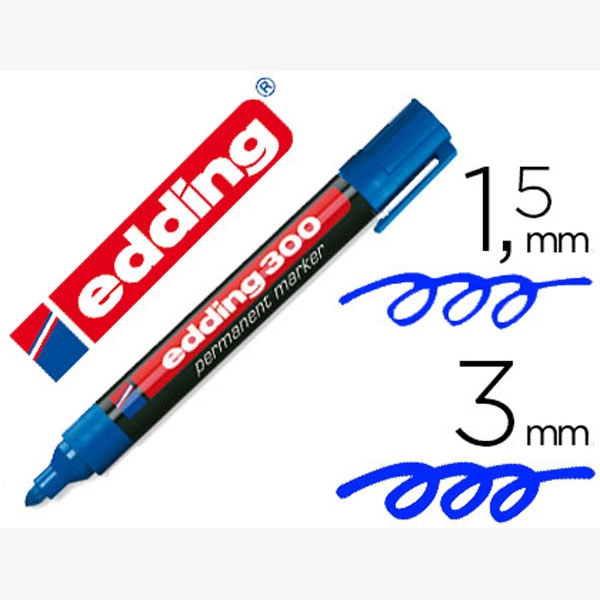 ROTULADOR EDDING MARCADOR PERMANENTE 300 AZUL PUNTA REDONDA 1,5-3 MM 76496 ROTULADOR EDDING MARCADOR PERMANENTE 300 AZUL PUNTA REDONDA 1,5-3 MM 76496