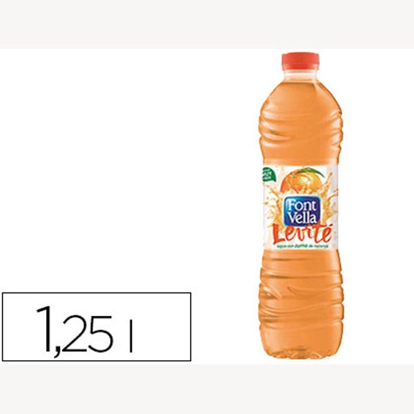 AGUA MINERAL NATURAL CON ZUMO DE NARANJA FONT VELLA BOTELLA DE 1,25L 77440 AGUA MINERAL NATURAL CON ZUMO DE NARANJA FONT VELLA BOTELLA DE 1,25L 77440