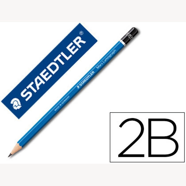 LAPICES DE GRAFITO STAEDTLER MARS LUMOGRAPH 100 2B UNIDAD 77484 LAPICES DE GRAFITO STAEDTLER MARS LUMOGRAPH 100 2B UNIDAD 77484