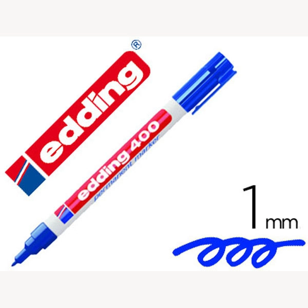 ROTULADOR EDDING MARCADOR PERMANENTE 400 AZUL PUNTA REDONDA 1 MM 77568 ROTULADOR EDDING MARCADOR PERMANENTE 400 AZUL PUNTA REDONDA 1 MM 77568
