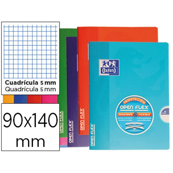 LIBRETA ESCOLAR OXFORD TAPA FLEXIBLE OPTIK PAPER OPENFLEX 48 HJ 90 GR 90 X 140 MM CUADRO 5 MM 400019577 77760 LIBRETA ESCOLAR OXFORD TAPA FLEXIBLE OPTIK PAPER OPENFLEX 48 HJ 90 GR 90 X 140 MM CUADRO 5 MM 400019577 77760