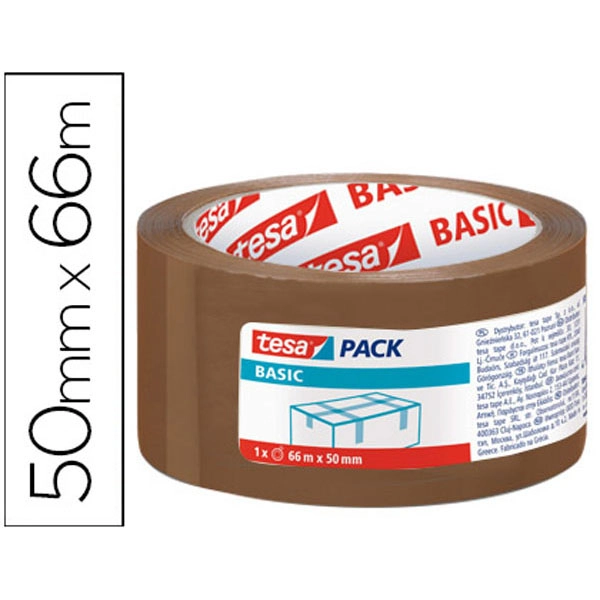 CINTA ADHESIVA TESA TRANSPARENTE BASIC 66 MT X 50 MM P/ EMBALAJE 78074 CINTA ADHESIVA TESA TRANSPARENTE BASIC 66 MT X 50 MM P/ EMBALAJE 78074