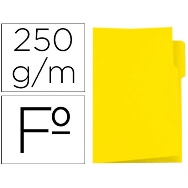 SUBCARPETA CARTULINA GIO Fº PESTAÑA IZQUIERDA 250 G/M2 AMARILLO 78155 SUBCARPETA CARTULINA GIO Fº PESTAÑA IZQUIERDA 250 G/M2 AMARILLO 78155