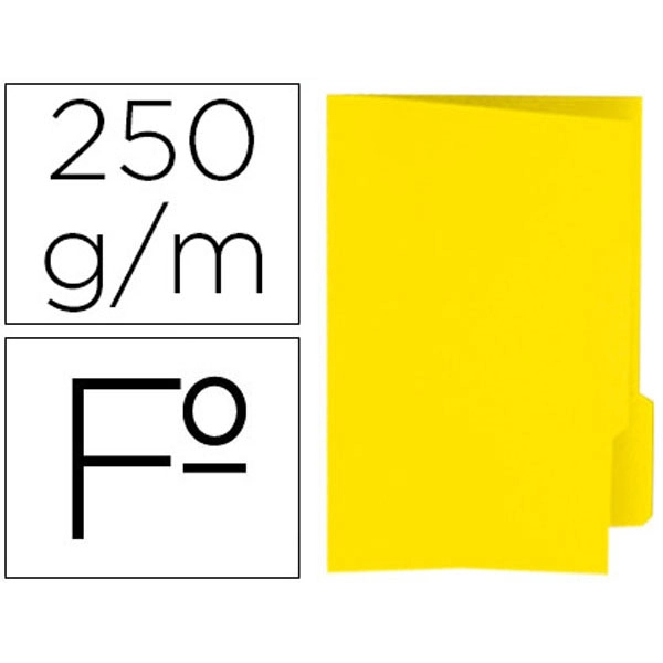 SUBCARPETA CARTULINA GIO Fº PESTAÑA DERECHA 250 G/M2 AMARILLO 78161 SUBCARPETA CARTULINA GIO Fº PESTAÑA DERECHA 250 G/M2 AMARILLO 78161