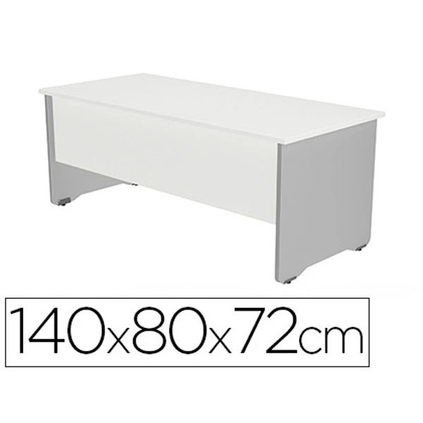 MESA OFICINA ROCADA SERIE WORK 140x80 CM ACABADO AB04 ALUMINIO/BLANCO 78205 MESA OFICINA ROCADA SERIE WORK 140x80 CM ACABADO AB04 ALUMINIO/BLANCO 78205