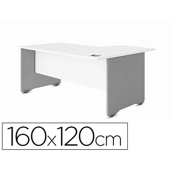 MESA ROCADA SERIE WORK 160X120 CM DERECHA ACABADO AB04 ALUMINIO/BLANCO 78213 MESA ROCADA SERIE WORK 160X120 CM DERECHA ACABADO AB04 ALUMINIO/BLANCO 78213