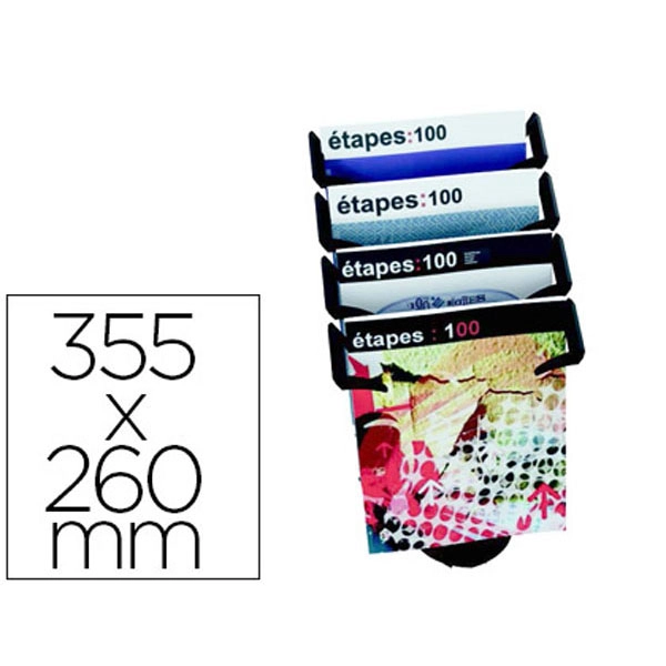 EXPOSITOR SOBREMESA FAST-PAPERFLOW 4 COMPARTIMENTOS TAMAÑO A4+ COLOR NEGRO 355X260X350 MM 78516 EXPOSITOR SOBREMESA FAST-PAPERFLOW 4 COMPARTIMENTOS TAMAÑO A4+ COLOR NEGRO 355X260X350 MM 78516