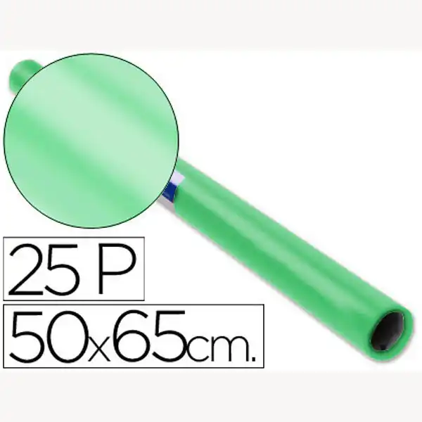PAPEL CHAROL ROLLO VERDE PALIDO 25 HJ DE 50X65 CM 79888 PAPEL CHAROL ROLLO VERDE PALIDO 25 HJ DE 50X65 CM 79888