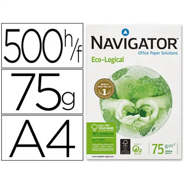 PAPEL NAVIGATOR A4 75GR 500HJ ECO LOGICAL 93975 PAPEL NAVIGATOR A4 75GR 500HJ ECO LOGICAL 93975