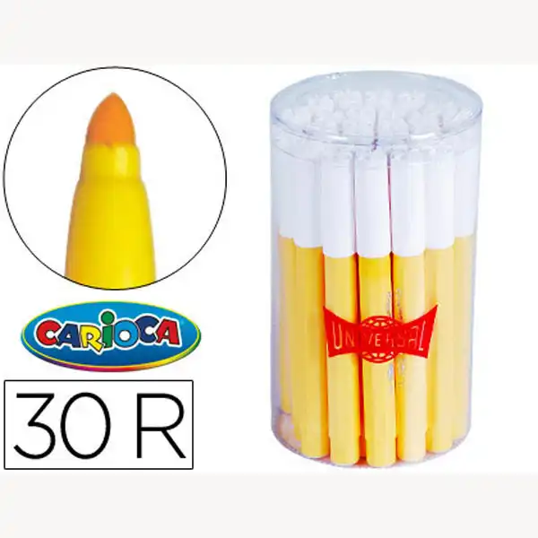 ROTULADOR CARIOCA JUMBO C-30 AMARILLO PUNTA GRUESA -BOTE DE 30 UNIDADES 98561 ROTULADOR CARIOCA JUMBO C-30 AMARILLO PUNTA GRUESA -BOTE DE 30 UNIDADES 98561