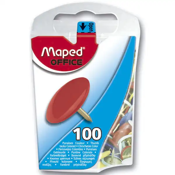 CHINCHETAS COLORES 100UDS MAPED 3154143100114 CHINCHETAS COLORES 100UDS MAPED 3154143100114