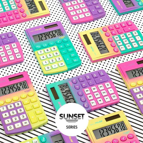 CALCULADORA POCKET SUNSET 8 DIGITOS MILAN 159512SN