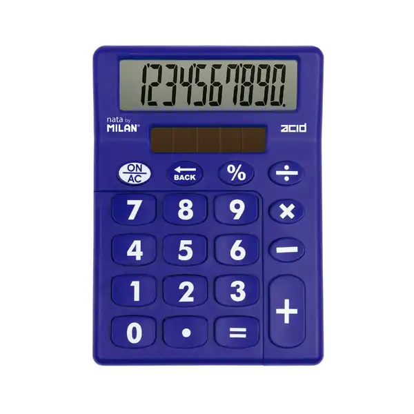 CALCULADORA 10 DÍGITOS TECLAS GRANDES Y ACABADO TACTO GOMA ACID (159906ACD) CALCULADORA 10 DÍGITOS TECLAS GRANDES Y ACABADO TACTO GOMA ACID (159906ACD)