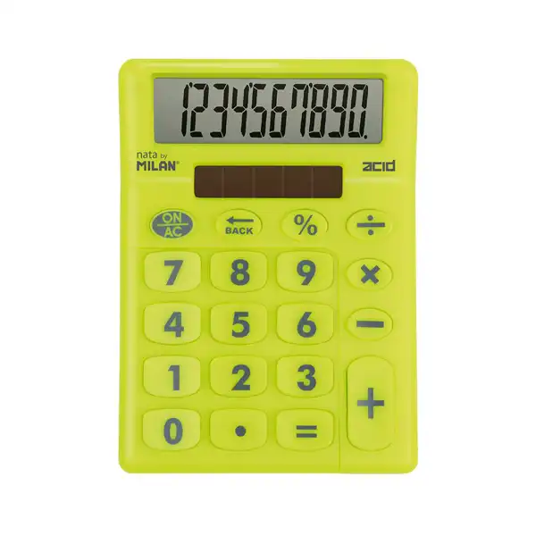 CALCULADORA 10 DÍGITOS TECLAS GRANDES Y ACABADO TACTO GOMA ACID (159906ACD) CALCULADORA 10 DÍGITOS TECLAS GRANDES Y ACABADO TACTO GOMA ACID (159906ACD)