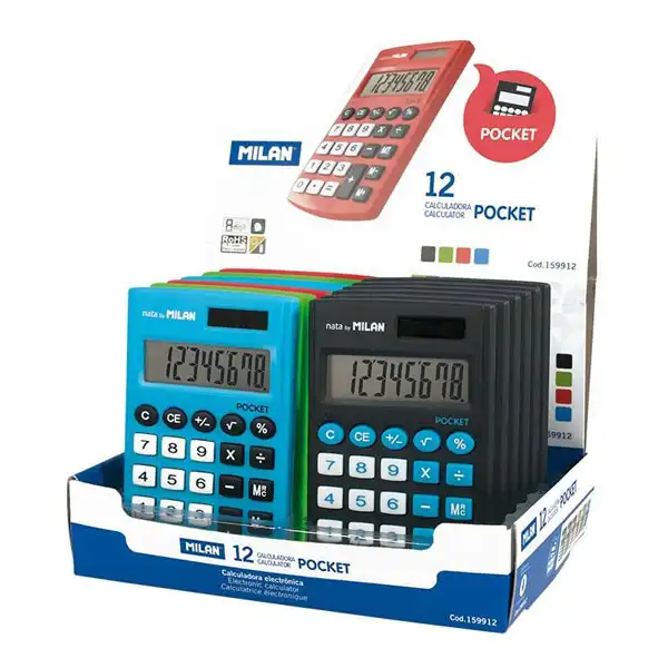 CALCULADORA MILAN POCKET TOUCH 8 DIGITOS TACTO DE GOMA (159912) CALCULADORA MILAN POCKET TOUCH 8 DIGITOS TACTO DE GOMA (159912)