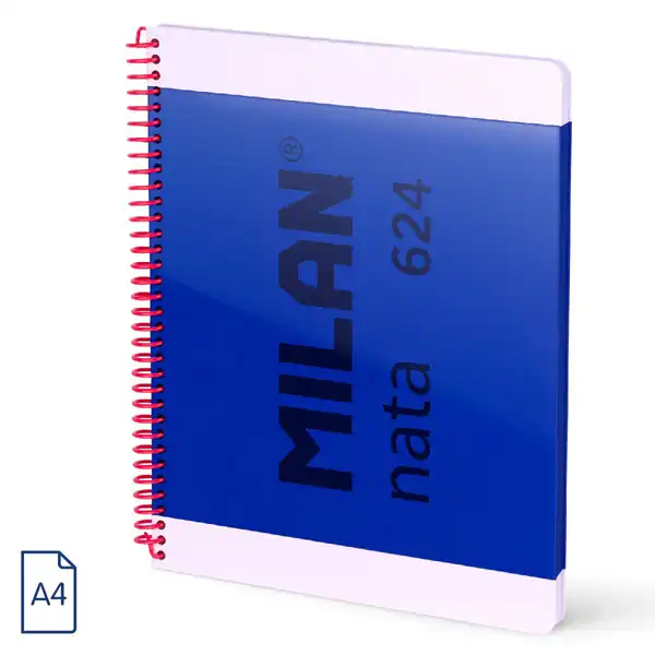 CUADERNO A4 CON ESPIRAL TAPA DURA 80HJ CUADRO 5X5 95GR AZUL MILAN 57043E80B CUADERNO A4 CON ESPIRAL TAPA DURA 80HJ CUADRO 5X5 95GR AZUL MILAN 57043E80B