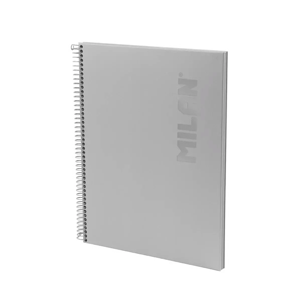 LIBRETA A4 SHADOW 80HJ CUADRO ESPIRAL GRIS MILAN 57143E80DWG LIBRETA A4 SHADOW 80HJ CUADRO ESPIRAL GRIS MILAN 57143E80DWG