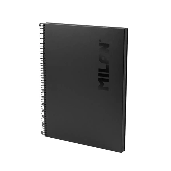 LIBRETA A4 SHADOW 80HJ CUADRO ESPIRAL NEGRA MILAN 57143E80DWK LIBRETA A4 SHADOW 80HJ CUADRO ESPIRAL NEGRA MILAN 57143E80DWK