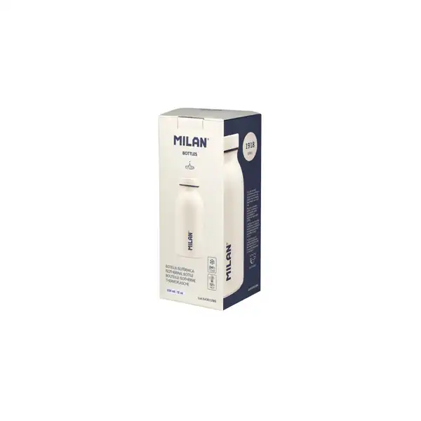 BOTELLA ISOTERMICA ACERO INOXIDABLE 354ML COLECCION MILAN 430 SINCE 1918 BEIGE 643012BG BOTELLA ISOTERMICA ACERO INOXIDABLE 354ML COLECCION MILAN 430 SINCE 1918 BEIGE 643012BG