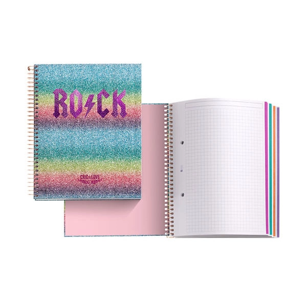 CUAD A5 120H CUADRICULA ROCK CHIC&LOV CUAD A5 120H CUADRICULA ROCK CHIC&LOV