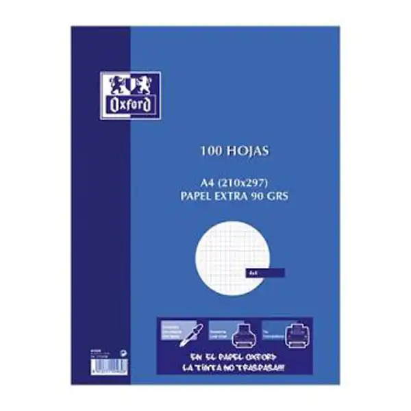 RECAMBIO OXFORD A4 CUADRO 4X4 90GRS 100HJ REF. 17102299 100430215 400173746 RECAMBIO OXFORD A4 CUADRO 4X4 90GRS 100HJ REF. 17102299 100430215 400173746