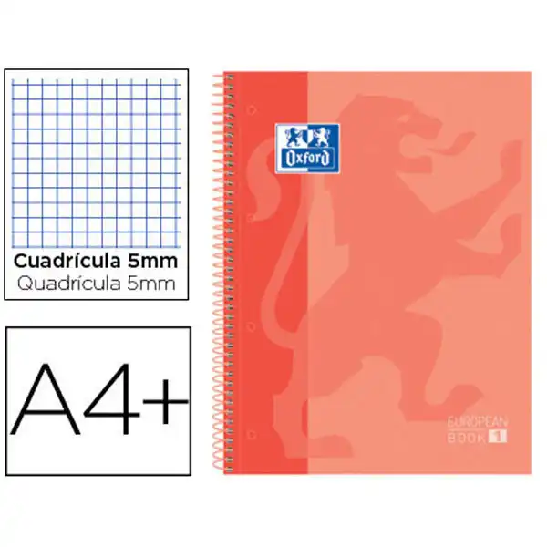 CUADERNO ESPIRAL MICROPERFORADO TAPA EXTRADURA A4 80HJ 90GR MELOCOTON OXFORD 400119096 CUADERNO ESPIRAL MICROPERFORADO TAPA EXTRADURA A4 80HJ 90GR MELOCOTON OXFORD 400119096