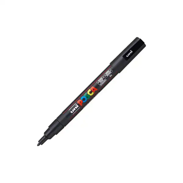 MARCADOR POSCA PINTURA BASE AL AGUA 0,9-1,3 MM NEGRO PC3M-NE MARCADOR POSCA PINTURA BASE AL AGUA 0,9-1,3 MM NEGRO PC3M-NE