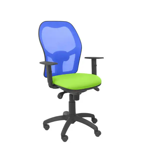 SILLA JORQUERA MALLA AZUL ASIENTO BALI VERDE PISTACHO SILLA JORQUERA MALLA AZUL ASIENTO BALI VERDE PISTACHO