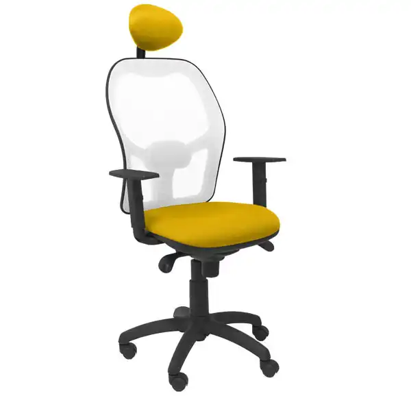 SILLA JORQUERA MALLA BLANCA ASIENTO BALI AMARILLO CON CABECERO FIJO 15SBBALI100C PIQUERAS Y CRESPO SILLA JORQUERA MALLA BLANCA ASIENTO BALI AMARILLO CON CABECERO FIJO 15SBBALI100C PIQUERAS Y CRESPO