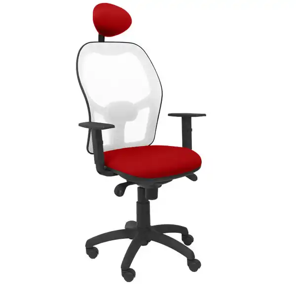 SILLA JORQUERA MALLA BLANCA ASIENTO BALI ROJO CON CABECERO FIJO 15SBBALI350C PIQUERAS Y CRESPO SILLA JORQUERA MALLA BLANCA ASIENTO BALI ROJO CON CABECERO FIJO 15SBBALI350C PIQUERAS Y CRESPO