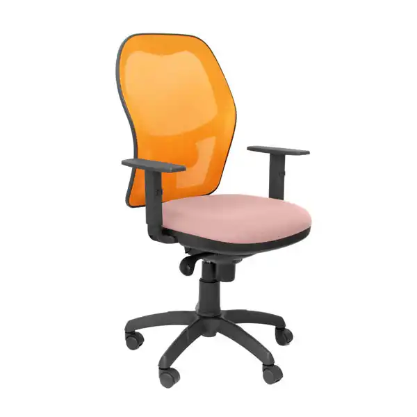 SILLA JORQUERA MALLA NARANJA ASIENTO BALI ROSA PÁLIDO SILLA JORQUERA MALLA NARANJA ASIENTO BALI ROSA PÁLIDO