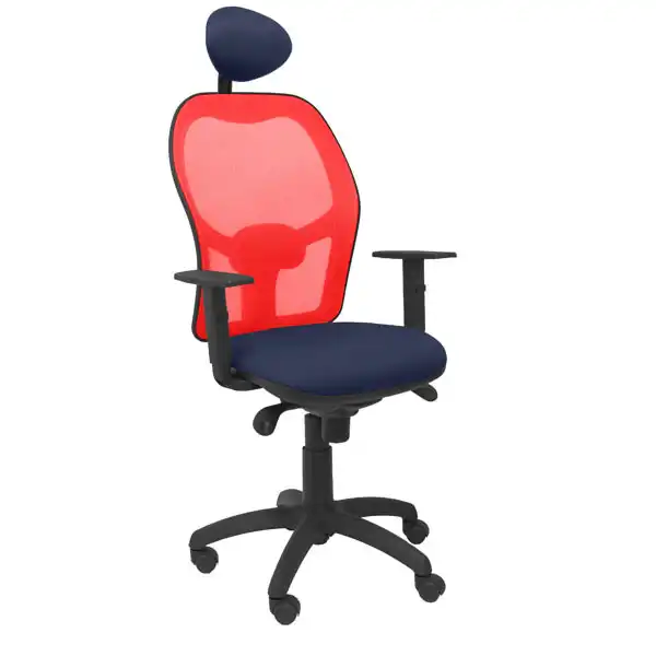 SILLA JORQUERA MALLA ROJA ASIENTO BALI AZUL MARINO CON CABECERO FIJO SILLA JORQUERA MALLA ROJA ASIENTO BALI AZUL MARINO CON CABECERO FIJO