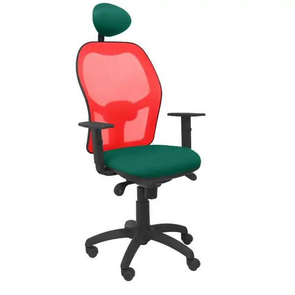 SILLA JORQUERA MALLA ROJA ASIENTO BALI VERDE CON CABECERO FIJO SILLA JORQUERA MALLA ROJA ASIENTO BALI VERDE CON CABECERO FIJO