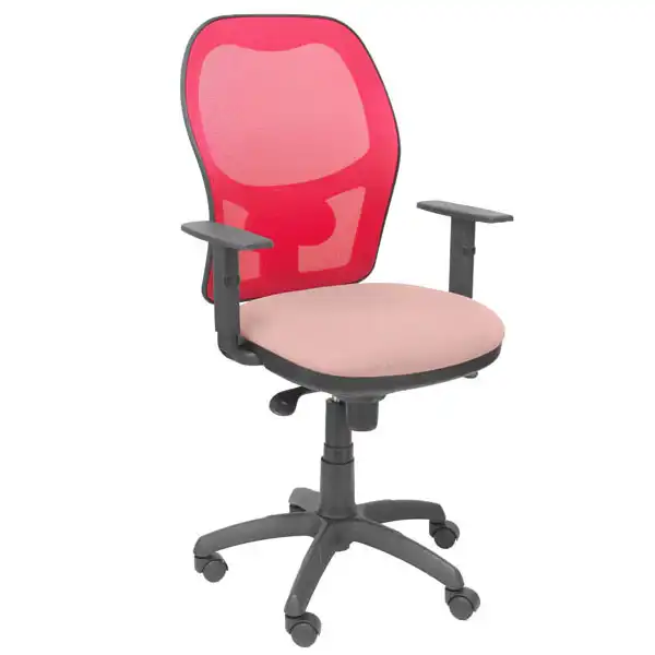 SILLA JORQUERA MALLA ROJA ASIENTO BALI ROSA PÁLIDO SILLA JORQUERA MALLA ROJA ASIENTO BALI ROSA PÁLIDO
