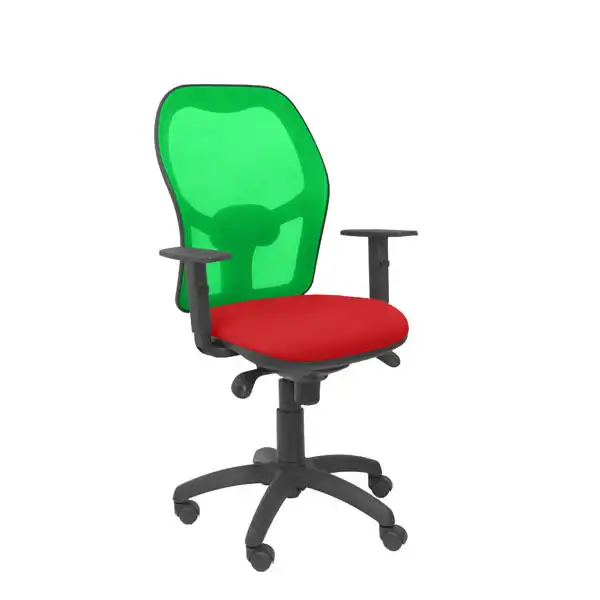 SILLA JORQUERA MALLA VERDE ASIENTO BALI ROJO SILLA JORQUERA MALLA VERDE ASIENTO BALI ROJO