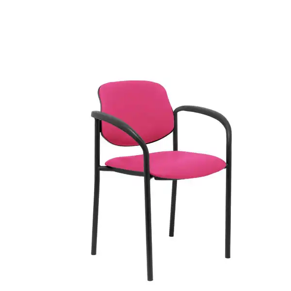 SILLA FIJA VILLALGORDO SIMILPIEL ROSA CHASIS NEGRO CON BRAZOS 27NSPRSCB PIQUERAS Y CRESPO SILLA FIJA VILLALGORDO SIMILPIEL ROSA CHASIS NEGRO CON BRAZOS 27NSPRSCB PIQUERAS Y CRESPO
