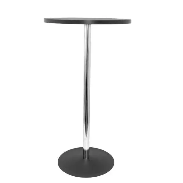 MESA DE VENDING FUENTEALBILLA TABLERO DE 60CM DE DIÁMETRO EN MADERA NEGRO MESA DE VENDING FUENTEALBILLA TABLERO DE 60CM DE DIÁMETRO EN MADERA NEGRO
