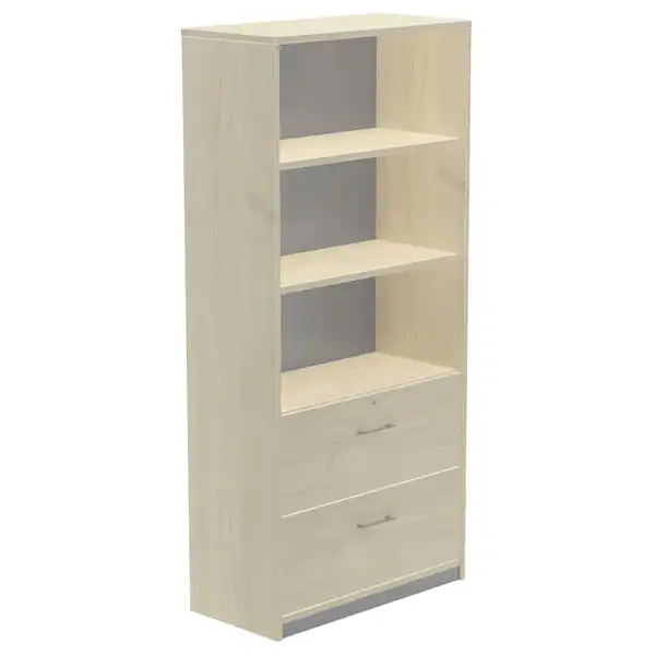 KIT STORE 195x90x45 ARMARIO MELAMINA ESTRUCTURA HAYA/FRONTALES GRIS ROCADA KIT STORE 195x90x45 ARMARIO MELAMINA ESTRUCTURA HAYA/FRONTALES GRIS ROCADA