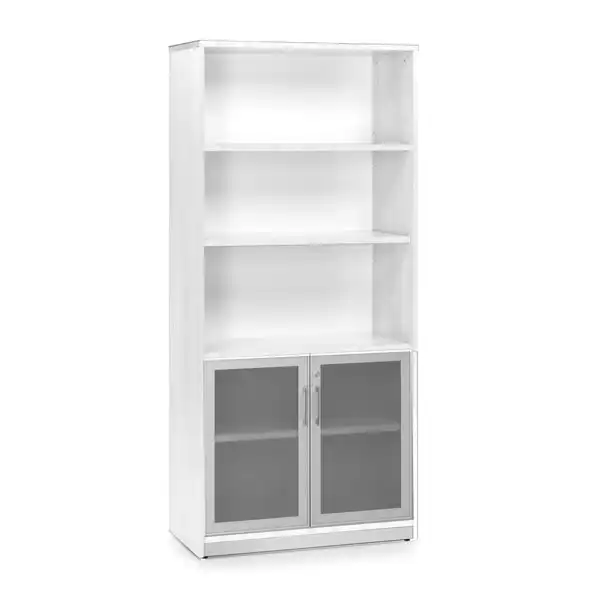 KIT STORE 195x90x45 ARMARIOS DE MELAMINA CON PUERTAS DE CRISTAL (SIN TECHO) BLANCA/PUERTAS CRISTAL ROCADA KIT STORE 195x90x45 ARMARIOS DE MELAMINA CON PUERTAS DE CRISTAL (SIN TECHO) BLANCA/PUERTAS CRISTAL ROCADA