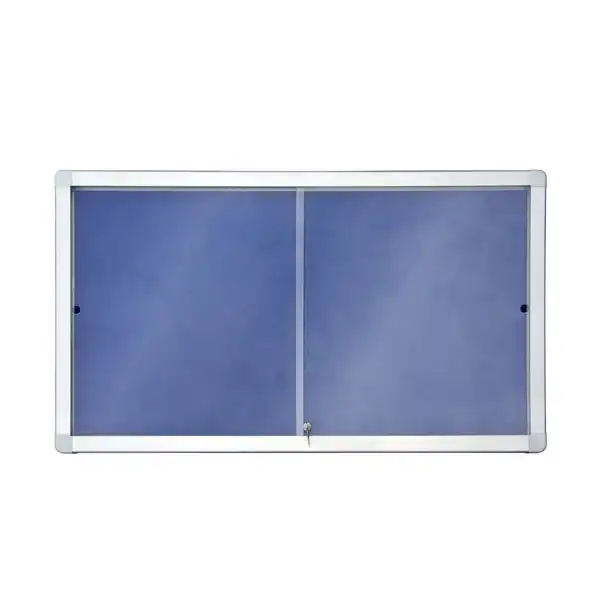 VITRINA PUERTA CORREDERA MOQUETA AZUL 12xA4 ROCADA VITRINA PUERTA CORREDERA MOQUETA AZUL 12xA4 ROCADA